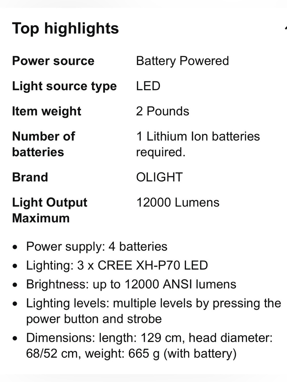 🔦 Olight X7R Marauder Rechargeable LED Flashlight – Black - Picture 9 of 17